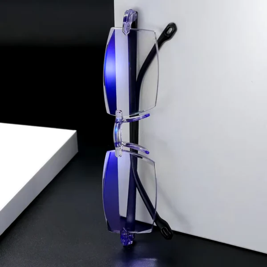 OPTI VISION LENS™ - GAFAS MULTIFOCALES PROTECCIÓN CONTRA LUZ AZUL 2X1 + 2 FUNDAS GRATIS