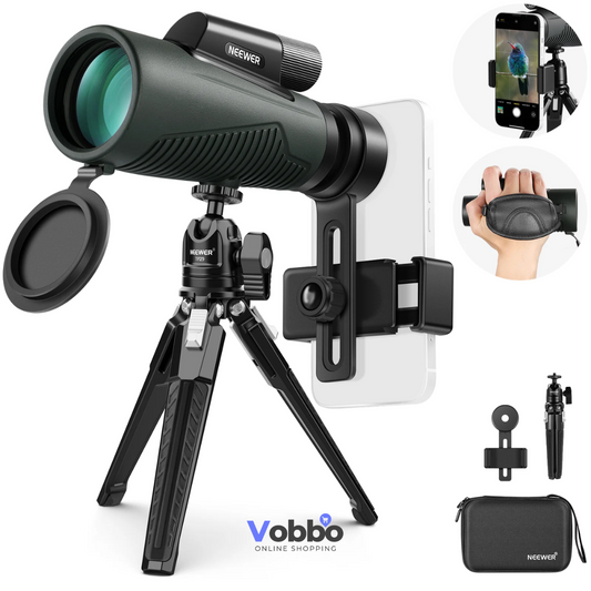 Kit de telescopio monocular ED 12x50 con soporte para móvil