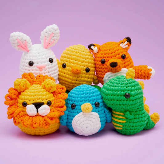 Kit de animales de peluche de ganchillo para principiantes