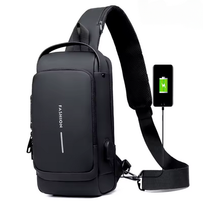 Xsecure™ - Bolso cruzado antirrobo impermeable con carga USB