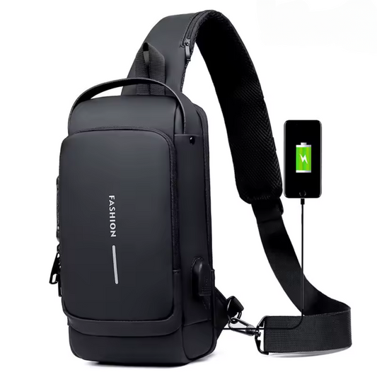 Xsecure™ - Bolso cruzado antirrobo impermeable con carga USB