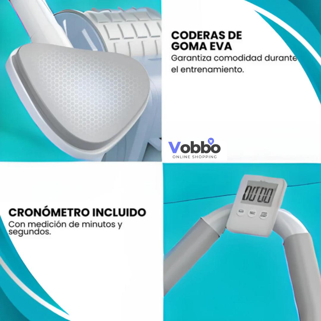 Rodillo Abdominal fit™ + Bandas de Resistencia 5und GRATIS