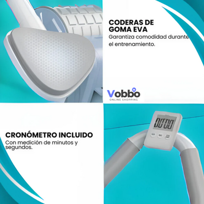 Rodillo Abdominal fit™ + Bandas de Resistencia 5und GRATIS