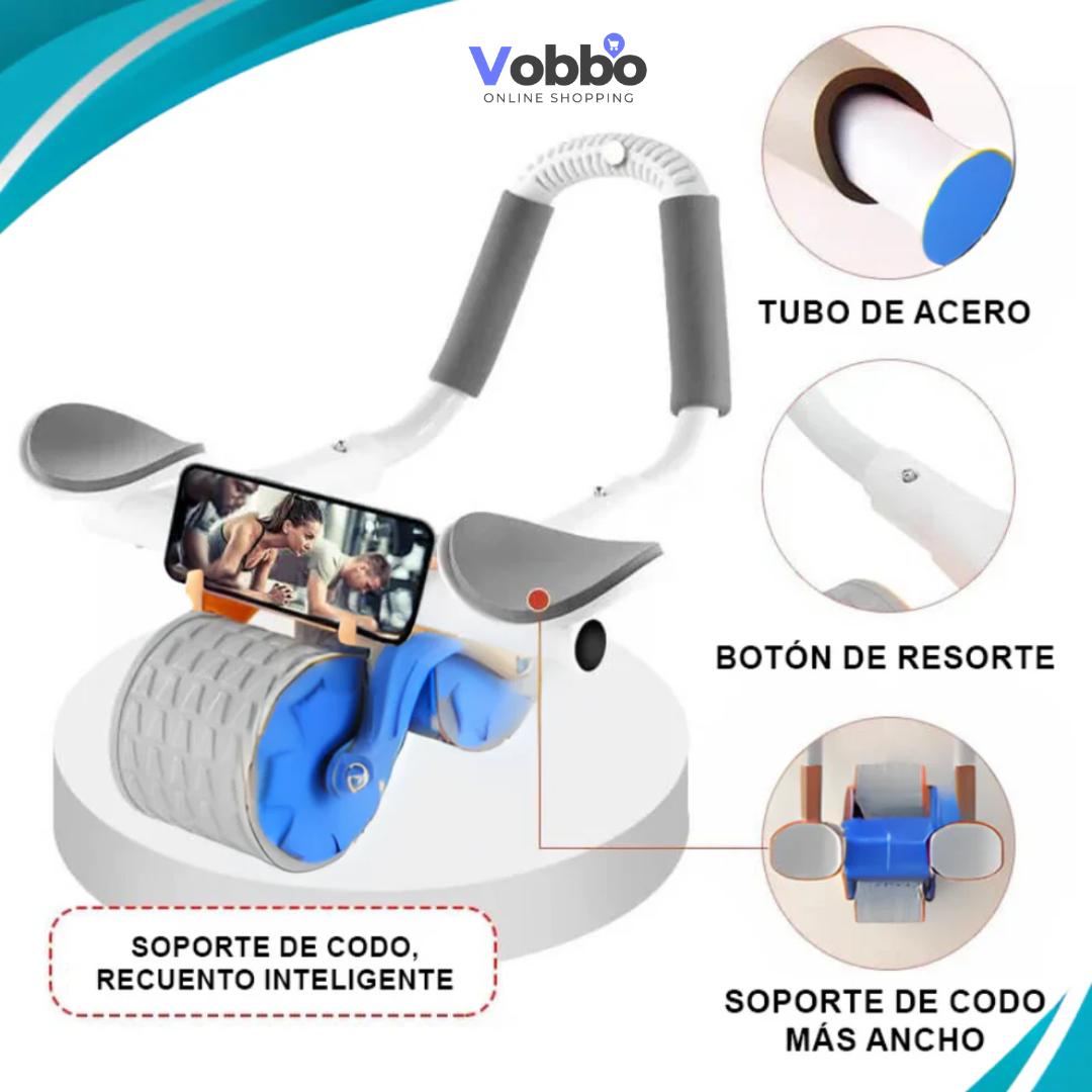 Rodillo Abdominal fit™ + Bandas de Resistencia 5und GRATIS
