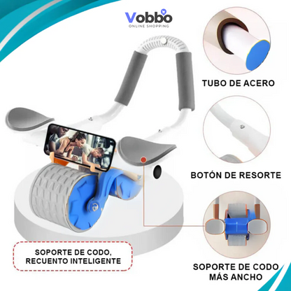 Rodillo Abdominal fit™ + Bandas de Resistencia 5und GRATIS