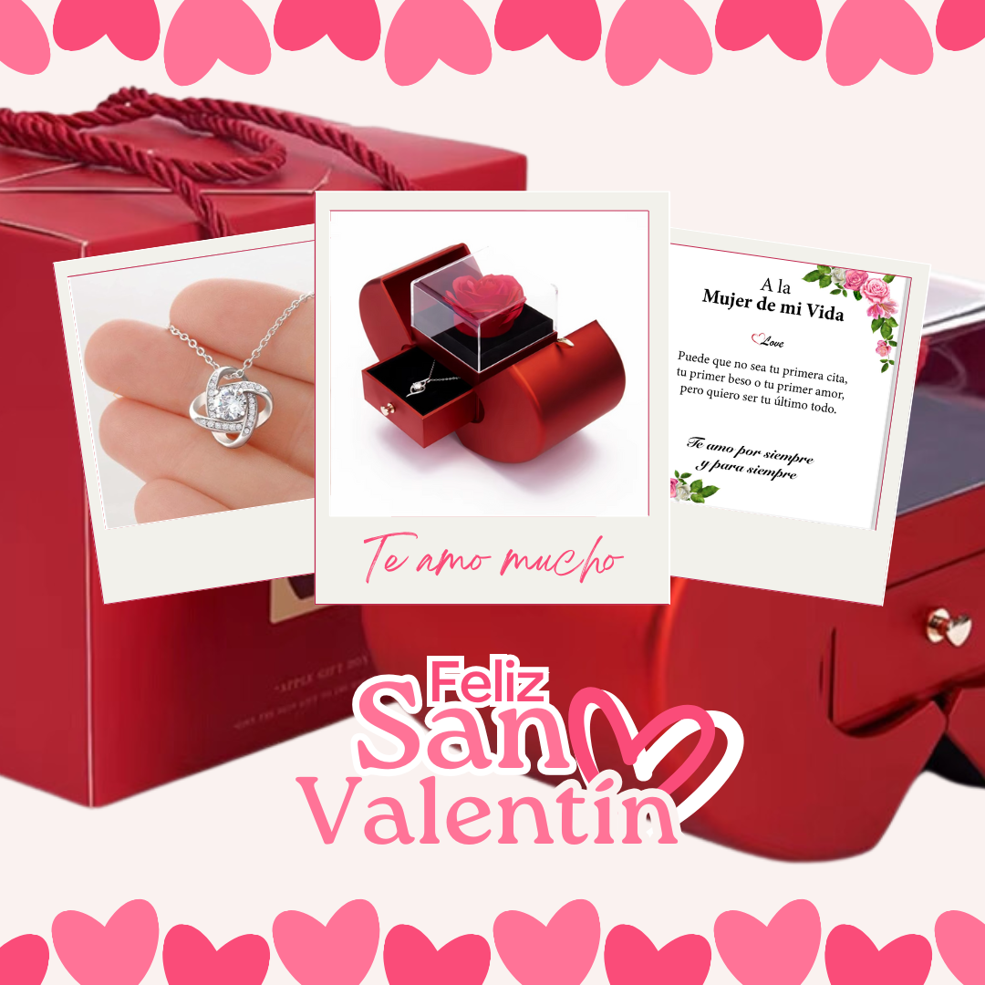 Caja de Regalo de Rosa Preservada