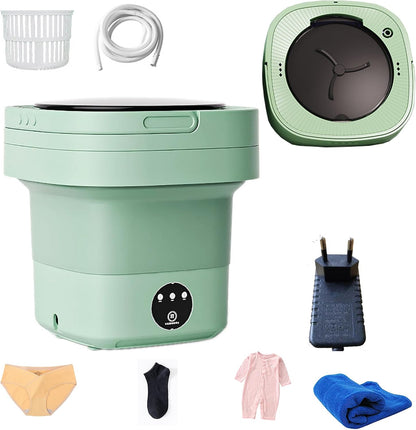 Lavadora Portátil Plegable 8L – ¡Lava Ropa en Cualquier Lugar sin Complicaciones!