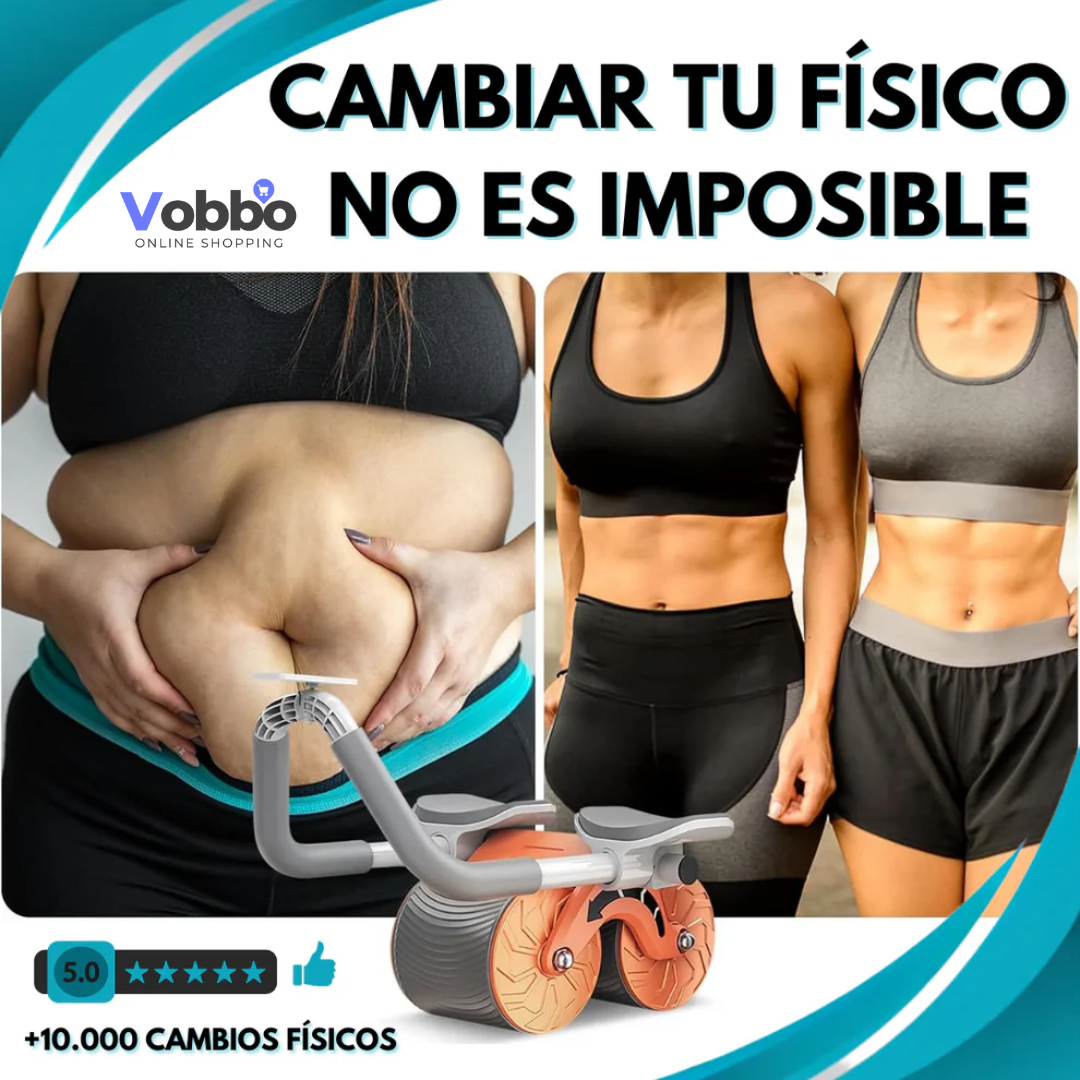 Rodillo Abdominal fit™ + Bandas de Resistencia 5und GRATIS