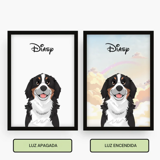 Retrato de Luz de Mascota Personalizado