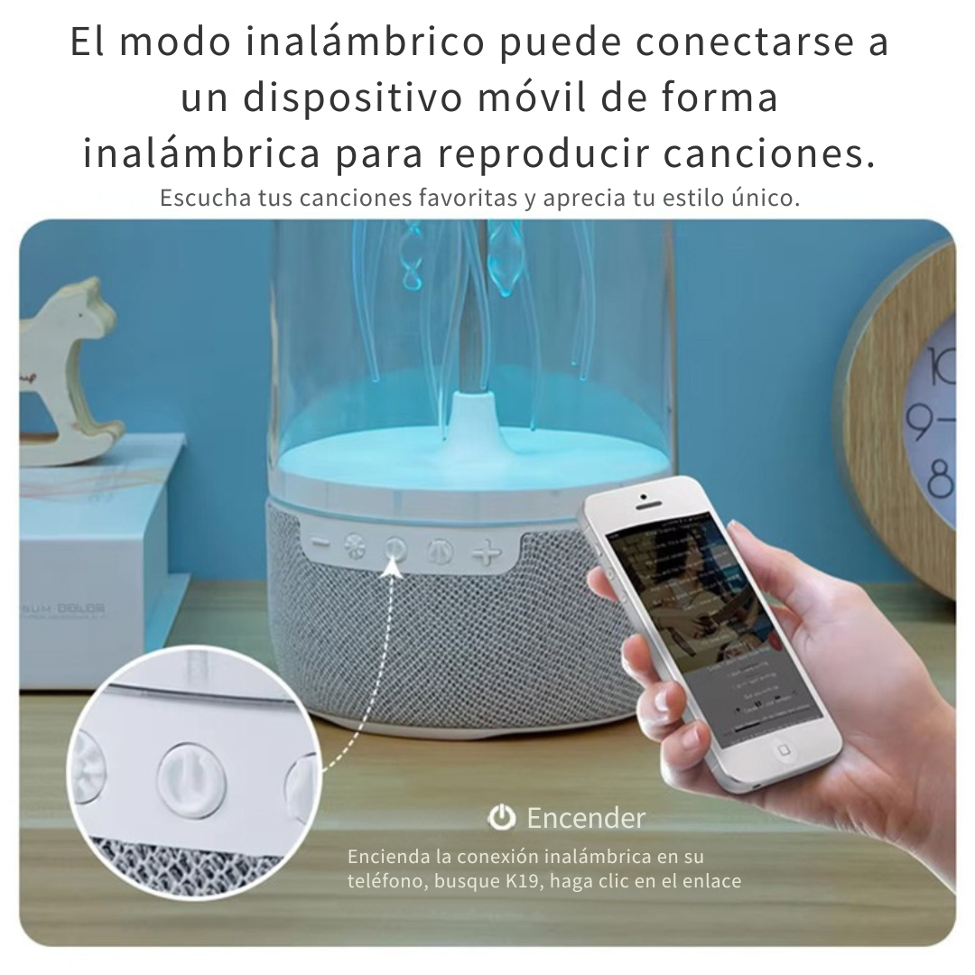 JellyBeat 2.0 - Altavoz LED de medusas que cambian de color