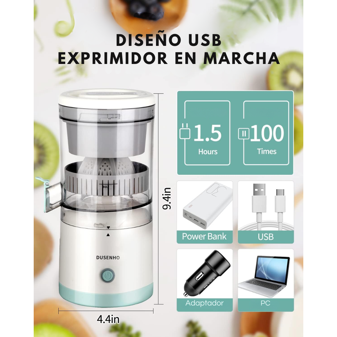 Exprimidor Eléctrico Portátil de Fruta Recargable por USB
